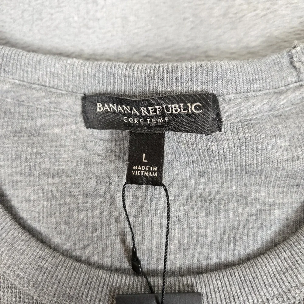 Banana Republic Core Temp‎ Thermal Shirt Mens Large Gray Stretch Casual NWT